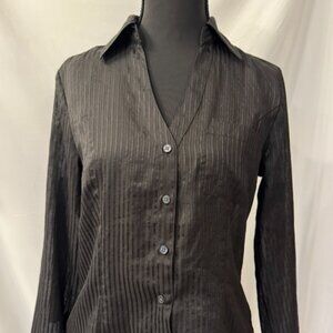 Sheer Express dress top with stripes size small